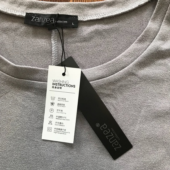 NWT Gray Zanzea Collection Oversized Knit Sweater - Picture 7 of 8